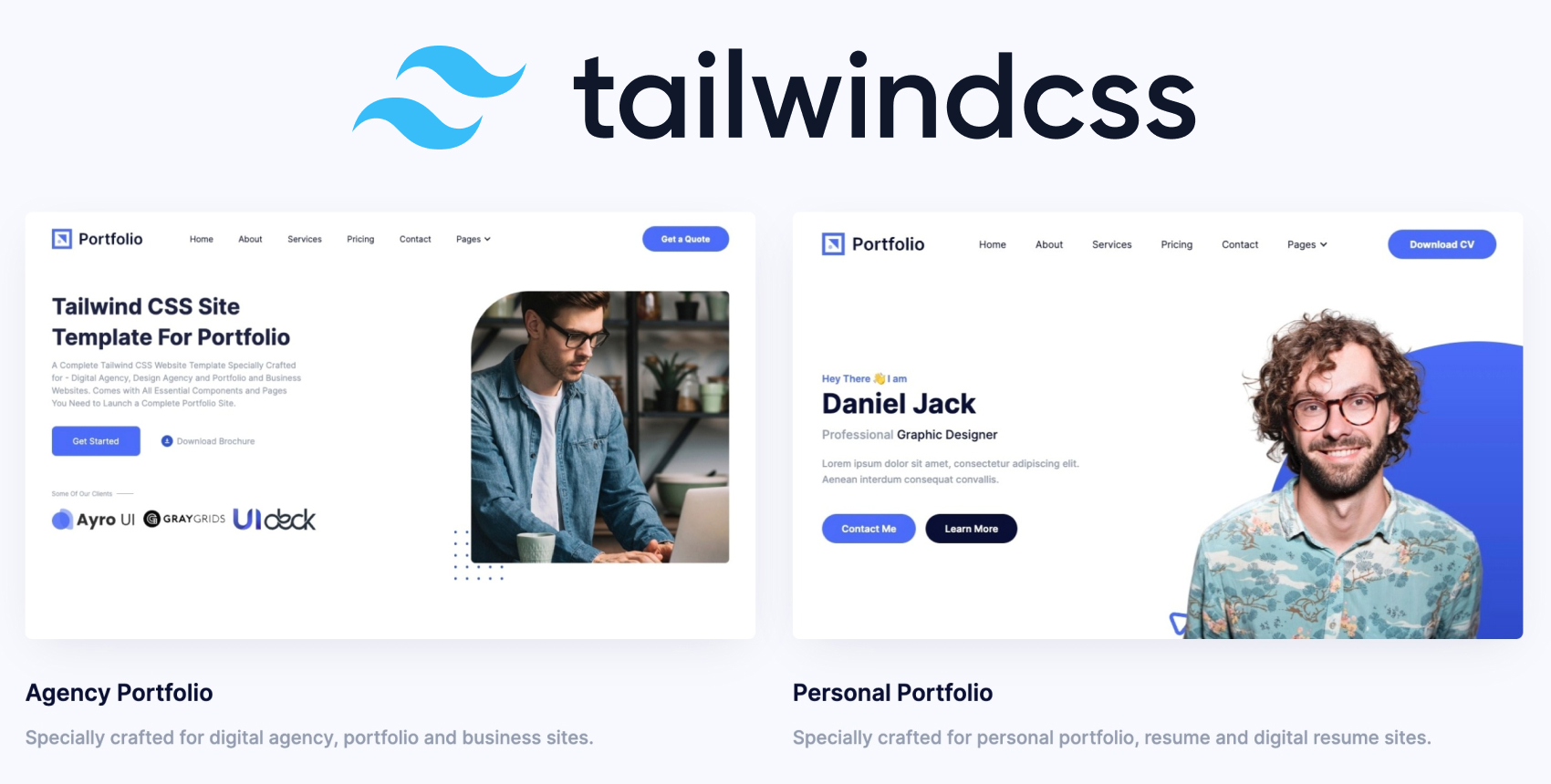 Tailwind CSS Portfolio and Agency Template Tailwind Templates